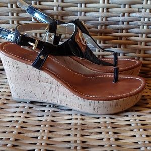 Tommy Hilfiger Cork Thong Wedges